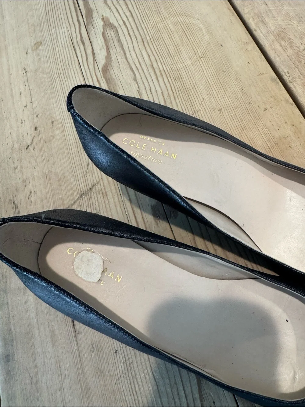 Cole Haan Catalina wedge size 8 Gunmetal pewter silver